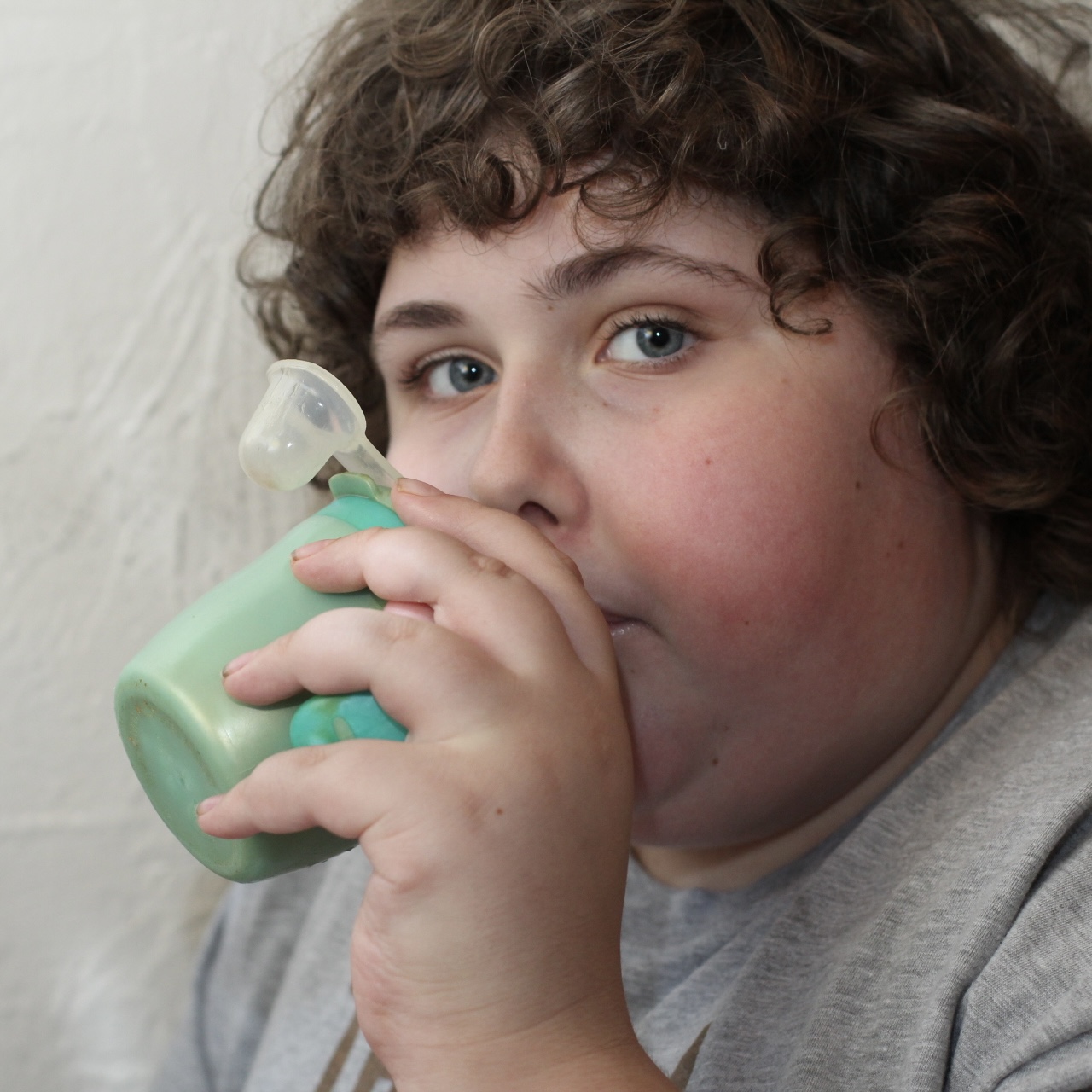 Ben drinking from the cup that inspired #CupForBen.